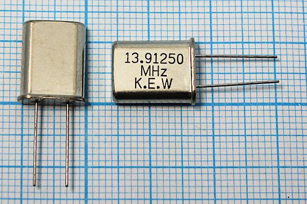 Кварцевый резонатор 13,9125 МГц - 13912,5 HC49U 20 1Г (KEW)