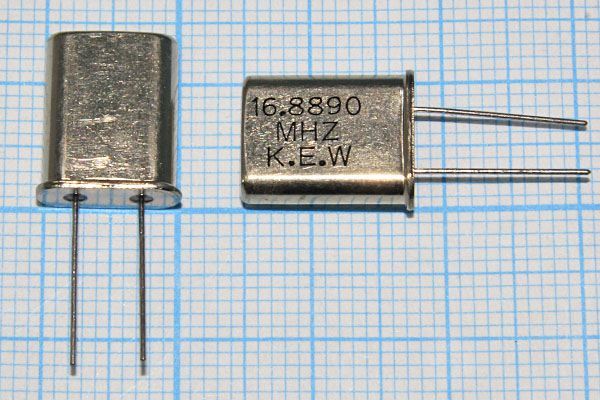 Кварцевый резонатор 16,889 МГц - 16889 HC49U 20 1Г (KEW)