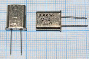 Кварцевый резонатор 16,889 МГц - 16889 HC49U 20 1Г (KEW)