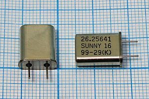 Кварцевый резонатор 26,25641 МГц - 26256,41 HC49U 16 SA[SUNNY] 1Г 5мм