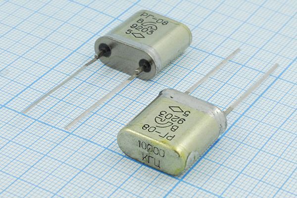 Кварцевый резонатор 10 МГц - 10000 HC33U 15 75/-60~85C РГ08ББ-14ЕУ 1Г
