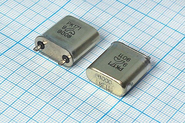 Кварцевый резонатор 8 МГц - 8000 БВ S 15 20/-10~60C РК171БВ-6АП 1Г