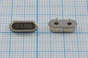 Кварцевый резонатор 4 МГц - 4000 HC49S3 16 30 30/-10~60C 49S[SDE] 1Г 3мм