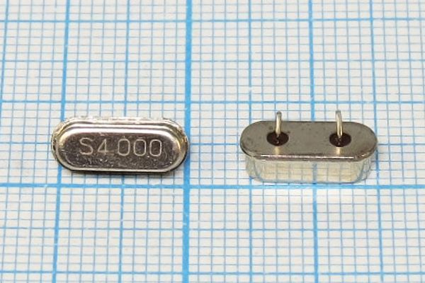 Кварцевый резонатор 4 МГц - 4000 HC49S3 18 20 30/-10~60C 49S[SDE] 1Г 3мм (S