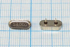 Кварцевый резонатор 4 МГц - 4000 HC49S3 18 20 30/-10~60C 49S[SDE] 1Г 3мм (S