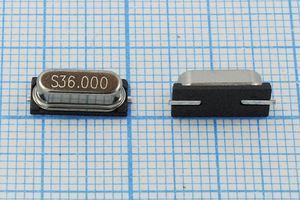 Кварцевый резонатор 36 МГц - 36000 SMD49S4 16 20 49S-SMD 1Г (S36.000)