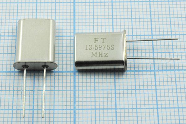 Кварцевый резонатор 13,5975 МГц - 13597,5 HC49U S 20 /-40~85C U[FT] 1Г (FT)