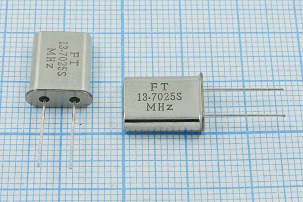 Кварцевый резонатор 13,7025 МГц - 13702,5 HC49U S 20 /-40~85C U[FT] 1Г (FT)