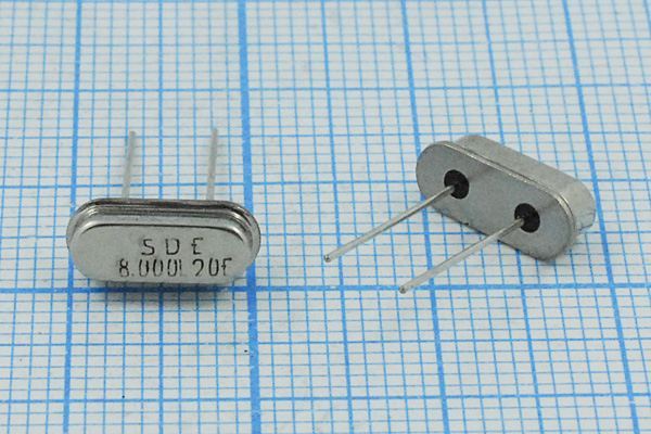 Кварцевый резонатор 8 МГц - 8000 HC49S3 20 10 20/-40~85C 49S[SDE] 1Г