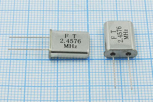 Кварцевый резонатор 2,4576 МГц - 2457,6 HC49U S 20 50/0~60C U[FT] 1Г (FT)