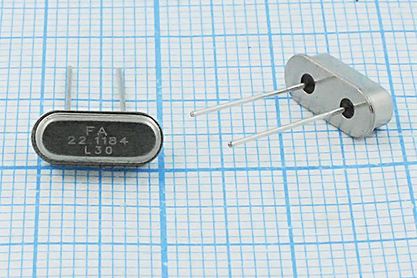 Кварцевый резонатор 22,1184 МГц - 22118,4 HC49S3 30 10 100/-55~125C S[FT] (FA22.11