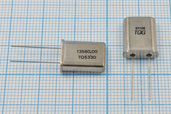 Кварцевый резонатор 13,56 МГц - 13560 HC49U 30 30 TQ5330 1Г (TQG)