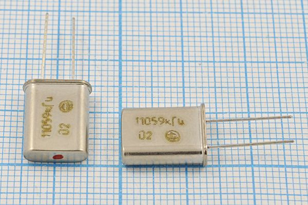 Кварцевый резонатор 11,059 МГц - 11059 HC49U 16 15 РК374МД 1Г