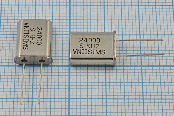 Кварцевый резонатор 24 МГц - 24000 HC49U S 15 30/-40~70C РПК01МД-6ВС 3Г (kHz