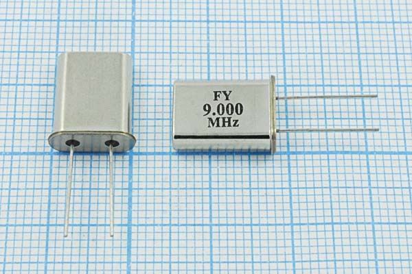 Кварцевый резонатор 9 МГц - 9000 HC49U 16 30 1Г (FY 9.000MHz)