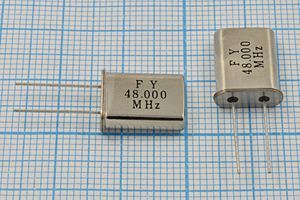 Кварцевый резонатор 48 МГц - 48000 HC49U 16 30 3Г (48.000FY)