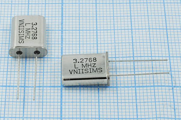Кварцевый резонатор 3,2768 МГц - 3276,8 HC49U 16 15 30/-40~70C РПК01МД-6ВС 1Г