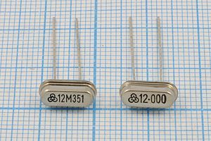 Кварцевый резонатор 12 МГц - 12000 HC49S3 12 30 30/-10~60C 49S[HUBEI] 1Г(раз