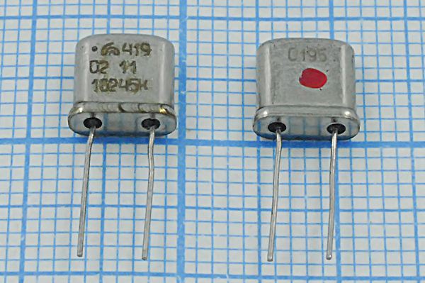 Кварцевый резонатор 10,245 МГц - 10245 UM5 10 40 РК419МН 1Г (кр)