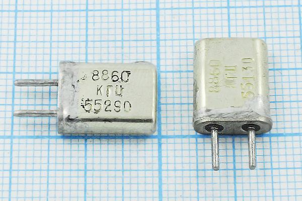 Кварцевый резонатор 8,86 МГц - 8860 HC25U МА 1Г