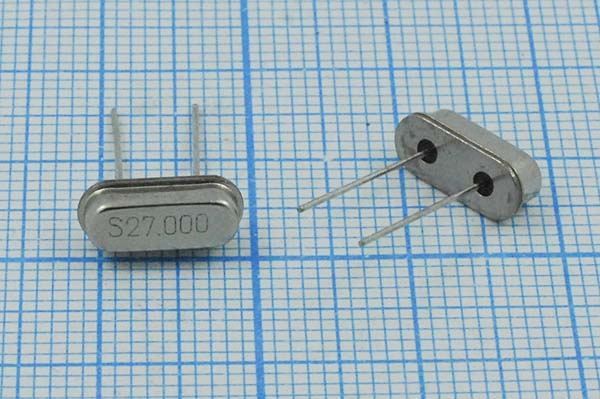 Кварцевый резонатор 27 МГц - 27000 HC49S3 18 30 30/-10~60C 49S[SDE] 1Г