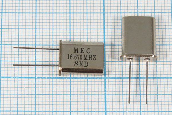 Кварцевый резонатор 16,67 МГц - 16670 HC49U 16 30 HC49U[MEC] 1Г
