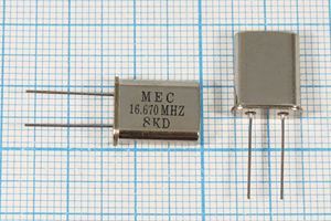 Кварцевый резонатор 16,67 МГц - 16670 HC49U 16 30 HC49U[MEC] 1Г