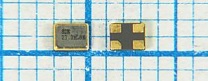 Кварцевый резонатор 27 МГц - 27000 SMD02016C4 8 10 30/-40~85C SMD2016 1Г