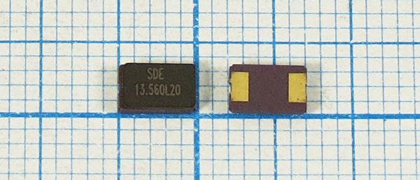 Кварцевый резонатор 13,56 МГц - 13560 SMD05032C2 20 10 30/-40~85C SMG0503(2P)