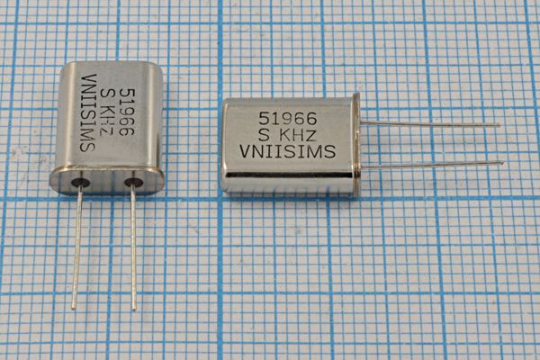 Кварцевый резонатор 51,966 МГц - 51966 HC49U S 15 30/-40~70C РПК01МД-6ВС 3Г