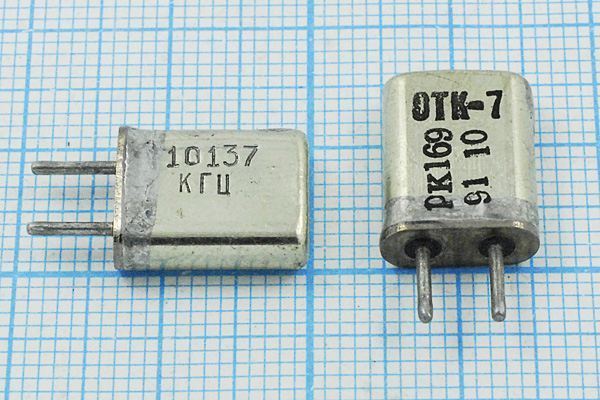 Кварцевый резонатор 10,137 МГц - 10137 HC25U 30 20/-10~60C РК169МА-8АП 1Г
