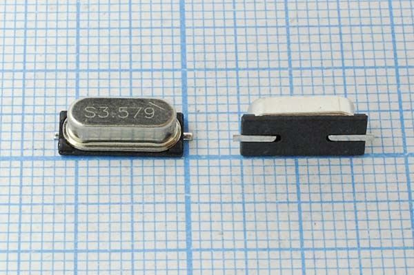 Кварцевый резонатор 3,579545 МГц - 3579,545 SMD49S4 12 49S-SMD 1Г (S3.579)