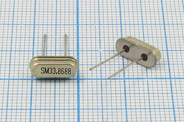 Кварцевый резонатор 33,8688 МГц - 33868,8 HC49S3 12 1Г (SM33.8688)