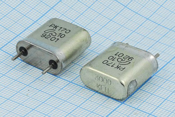 Кварцевый резонатор 3 МГц - 3000 HC6U S 15 /-60~85C РК170БА-6ДХ 1Г 80 Ом