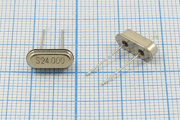 Кварцевый резонатор 24 МГц - 24000 HC49S3 20 30 30/-20~70C 49S[SDE] 1Г