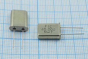 Кварцевый резонатор 40 МГц - 40000 HC49U 16 30 3Г (FIC) Кварцевый резонатор 40 МГц - 40000 HC49U 16 30 3Г (FIC)