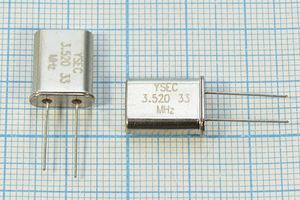 Кварцевый резонатор 3,52 МГц - 3520 HC49U 33 30 30/-20~70C 49U 1Г Кварцевый резонатор 3,52 МГц - 3520 HC49U 33 30 30/-20~70C 49U 1Г