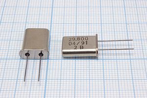 Кварцевый резонатор 29,8 МГц - 29800 HC49U S 15 30/-40~70C РПК01МД-6ВС 3Г
