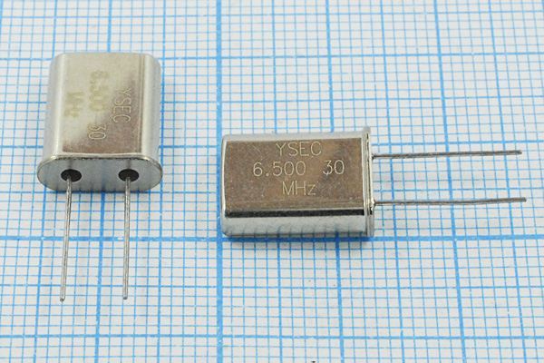 Кварцевый резонатор 6,5 МГц - 6500 HC49U 30 30 30/-20~70C 49U 1Г