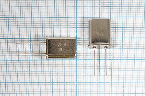 Кварцевый резонатор 28 МГц - 28000 HC49U S 30 30/-10~60C РПК01МД-6АС 3Г