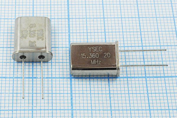 Кварцевый резонатор 15,36 МГц - 15360 HC49U 20 30 30/-20~70C 49U 1Г