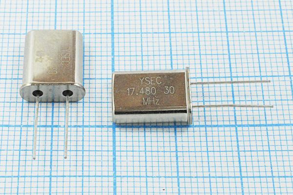 Кварцевый резонатор 17,48 МГц - 17480 HC49U 30 30 30/-20~70C 49U 1Г