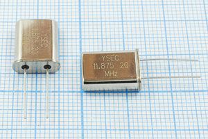 Кварцевый резонатор 11,875 МГц - 11875 HC49U 20 50 30/-20~70C 49U 1Г Кварцевый резонатор 11,875 МГц - 11875 HC49U 20 50 30/-20~70C 49U 1Г