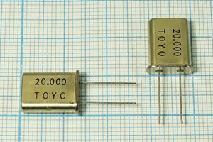 Кварцевый резонатор 20 МГц - 20000 HC49U 32 1Г (TOYO) Кварцевый резонатор 20 МГц - 20000 HC49U 32 1Г (TOYO)
