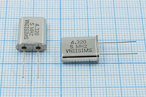 Кварцевый резонатор 4,32 МГц - 4320 HC49U S 15 30/-40~70C РПК01МД-6ВС 1Г Кварцевый резонатор 4,32 МГц - 4320 HC49U S 15 30/-40~70C РПК01МД-6ВС 1Г