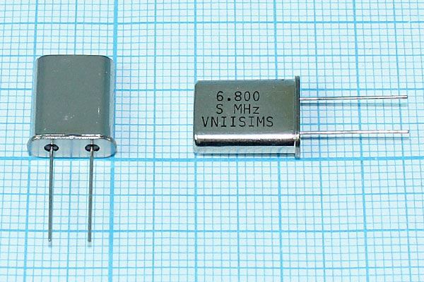 Кварцевый резонатор 6,8 МГц - 6800 HC49U S 15 30/-40~70C РПК01МД-6ВС 1Г