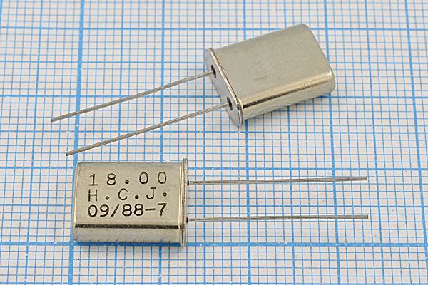 Кварцевый резонатор 18 МГц - 18000 HC49U S 30 S[HC49U] 1Г (HCJ)