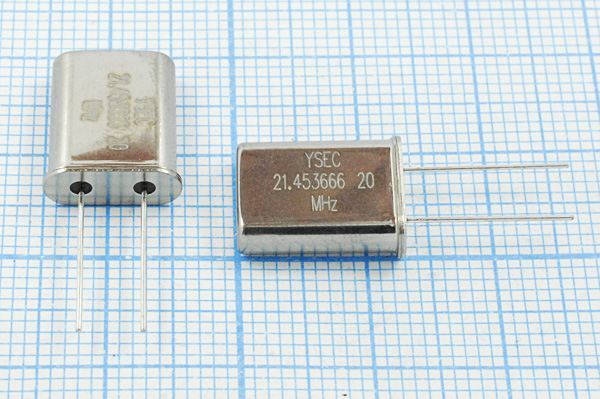 Кварцевый резонатор 21,453666 МГц - 21453,666 HC49U 20 30 50/-20~70C 49U 1Г