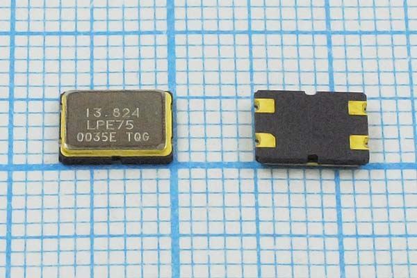 Кварцевый резонатор 13,824 МГц - 13824 SMD07050C4 16 SX-7 1Г (LPE75)