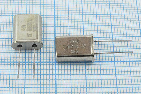 Кварцевый резонатор 7,16211 МГц - 7162,11 HC49U 32 30 30/-20~70C 49U 1Г
